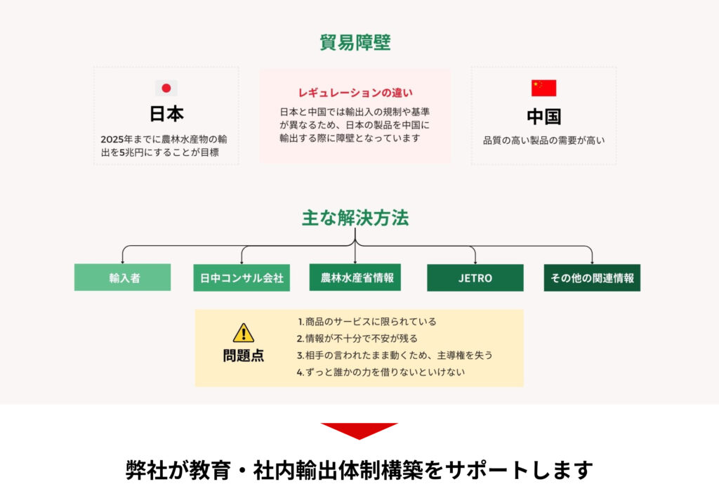 社内に輸出体制がないことの問題点　